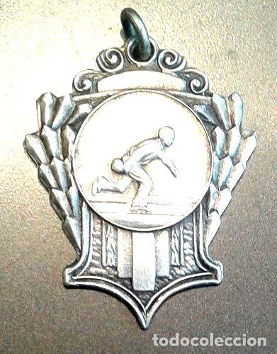 Trofeos y medallas: antigua medalla plata 800 bowling deporte salon art deco