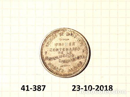 Trofeos y medallas: medalla adolfo alsina centenario 1810 1910 124gr 30mm