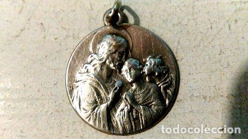 Trofeos y medallas: medalla plata sellada 1934 primera comunion - Foto 1