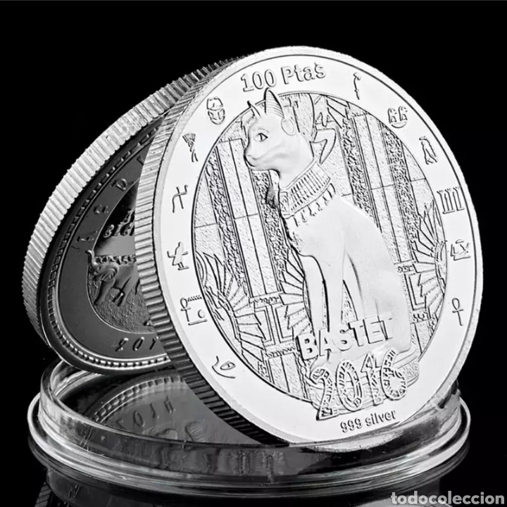 Trofeos y medallas: ESPECTACULAR MONEDA DE BASTET. REFERENCIA S2 M - Foto 1
