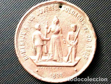 Trofeos y medallas: medalla primera conscripcion del ejercito 1896 36 mm - Foto 1