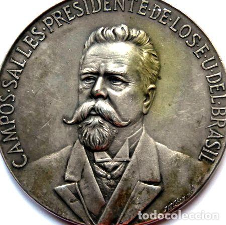 Trofeos y medallas: medalla campos salles presidente de los e u del brasil - Foto 1