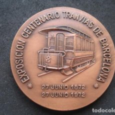 Trofeos y medallas: MEDALLA BRONCE. EXPOSICION CENTENARIO TRANVIAS DE BARCELONA 1972. Lote 278933403