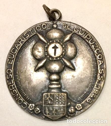 Trofeos y medallas: medalla congreso eucaristico guipuzcoa 1946 - Foto 1