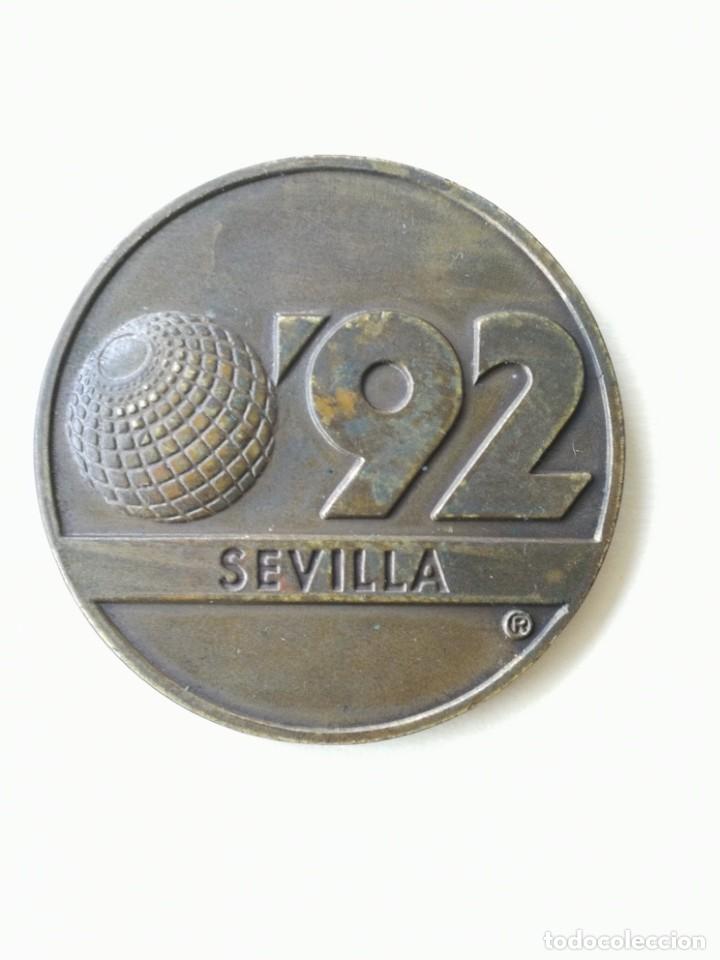 Trofeos y medallas: MONEDA CONMEMORATIVA DE LA EXPO 92. SEVILLA - Foto 1