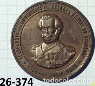 Trofeos y medallas: medalla general manuel de escalada gerrero de la independenc - Foto 1