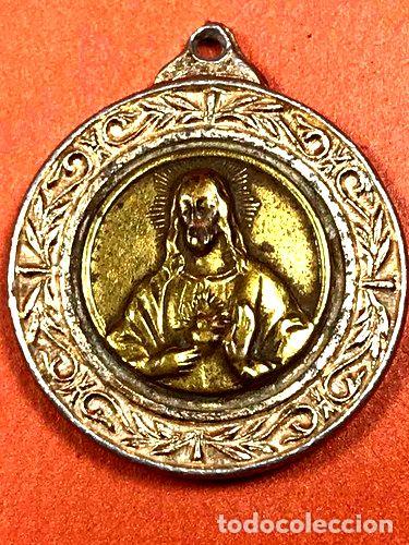 Trofeos y medallas: medalla religiosa sagrado corazon 830 - Foto 1