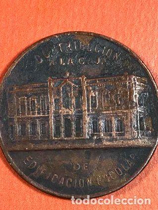 Trofei e Medaglie: medalla contribucion a la caja de educacion escolar