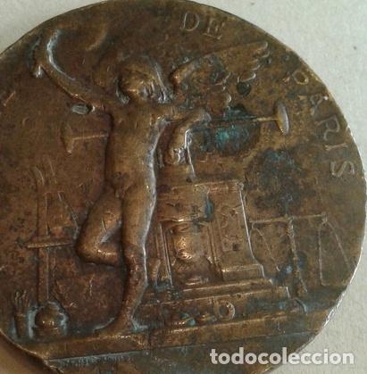 Trofeos y medallas: medalla bronce monnaie de paris 1900 - Foto 1