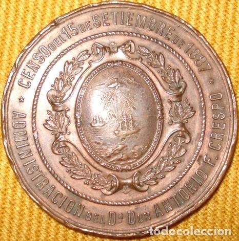 Trofeos y medallas: medalla del 1censo nacional 1887 - Foto 1