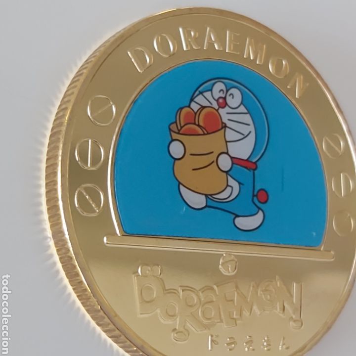 Trofeos y medallas: EXCLUSIVA MONEDA DE ORO DE COLECCION DE DORAEMON. REFERENCIA S2 M DORAEMON - Foto 2