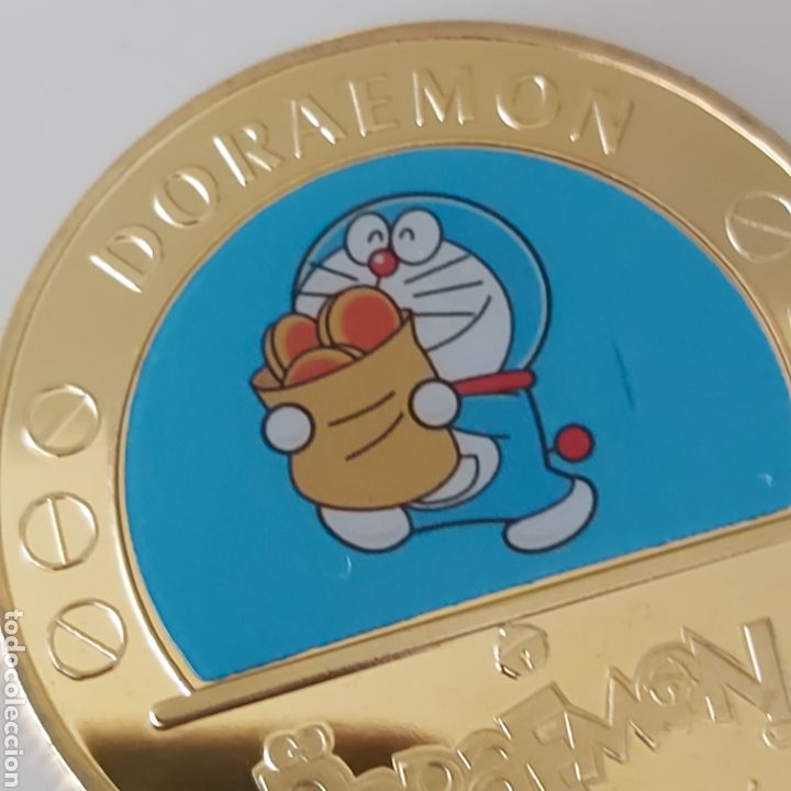 Trofeos y medallas: EXCLUSIVA MONEDA DE ORO DE COLECCION DE DORAEMON. REFERENCIA S2 M DORAEMON - Foto 3