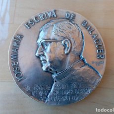 Trofeos y medallas: MEDALLA DE PLATA BEATIFICACIÓN JOSÉ MARÍA ESCRIVA DE BALAGUER OPUS DEI 100 GRAMOS PLATA 925. Lote 314218648