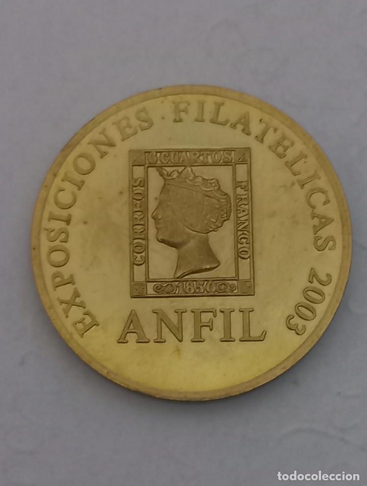 Trofeos y medallas: Medalla EXPOSICIONES FILATELICAS 2003 - Foto 1