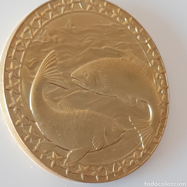 Trofeos y medallas: FANT&Aacute;STICA MONEDA DE ORO ELECTROGALVANIZADO. REF S1 M CG - Foto 3
