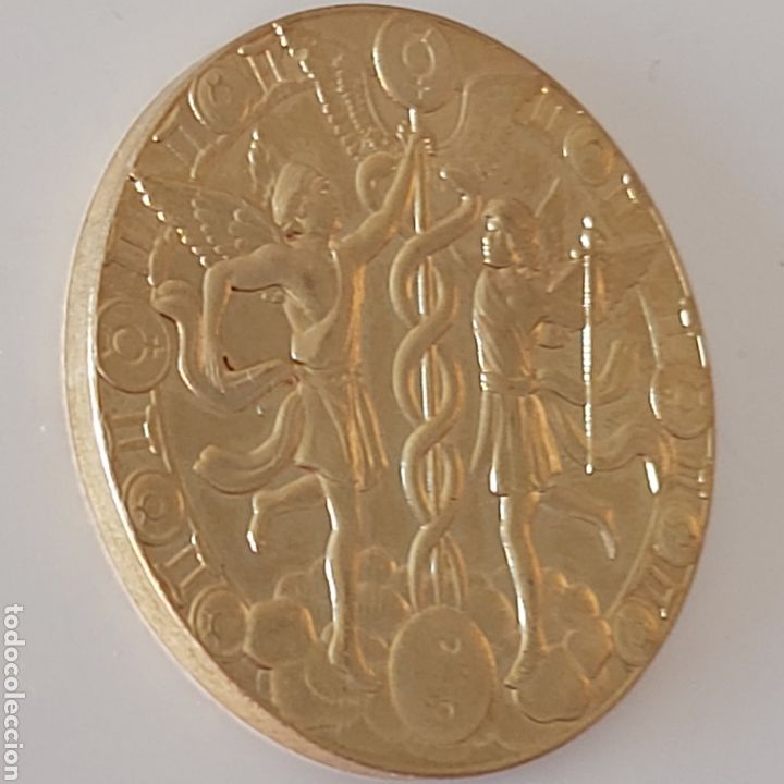 Trofeos y medallas: FANT&Aacute;STICA MONEDA DE ORO ELECTROGALVANIZADO. Ref S1 M CG - Foto 3