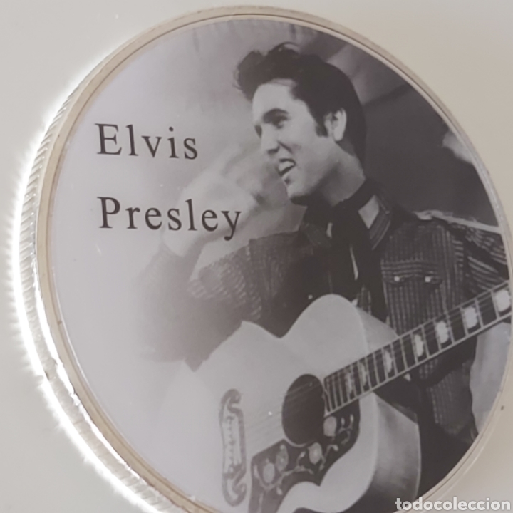 Trofeos y medallas: EXCLUSIVA MONEDA DE PLATA DEL REY DEL ROCK, ELVIS. REF S4 M CG - Foto 4