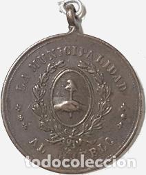 Trofeos y medallas: medalla junin declarada ciudad en 1906 105gr 30mm - Foto 1