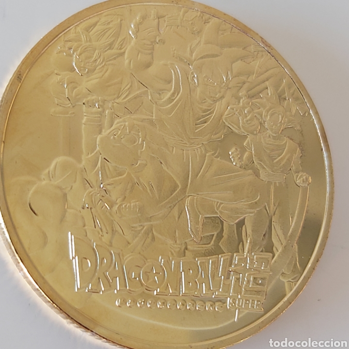 Trofeos y medallas: FANT&Aacute;STICA MONEDA DE ORO DE LA COLECCI&Oacute;N DE DRAGON BALL. REF S2 M 9 CG - Foto 4