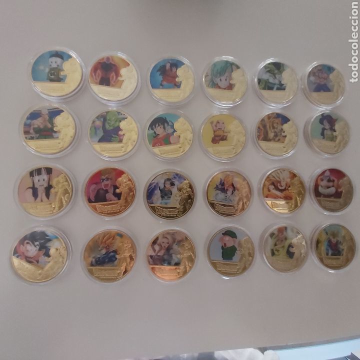 Trofeos y medallas: FANT&Aacute;STICA MONEDA DE ORO DE LA COLECCI&Oacute;N DE DRAGON BALL. REF S2 M 9 CG - Foto 5