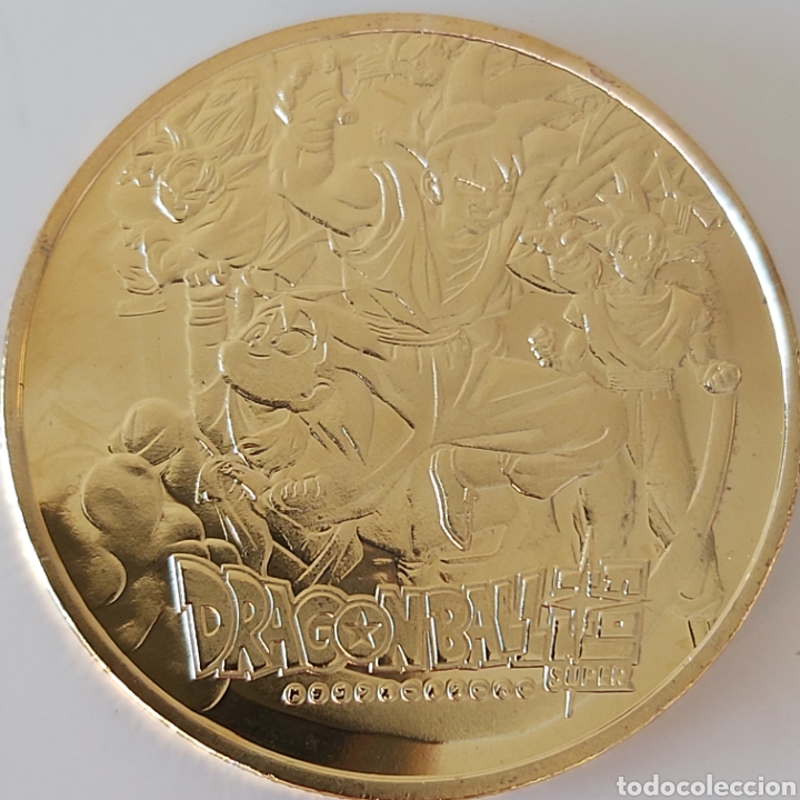 Trofeos y medallas: FANT&Aacute;STICA MONEDA DE ORO DE LA COLECCI&Oacute;N DE DRAGON BALL. REF S2 M 14 CG. - Foto 4