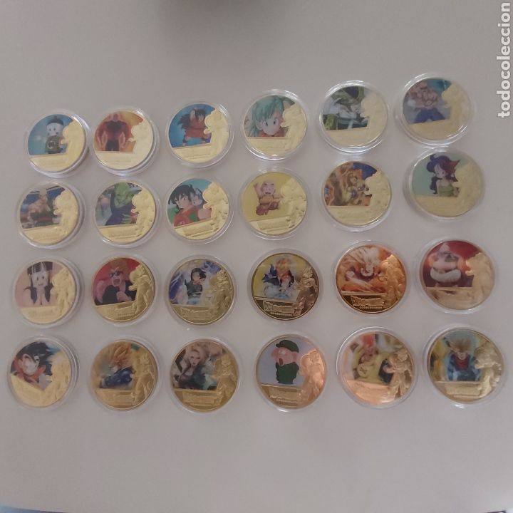 Trofeos y medallas: FANT&Aacute;STICA MONEDA DE ORO DE LA COLECCI&Oacute;N DE DRAGON BALL. REF S2 M 14 CG. - Foto 5
