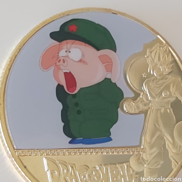 Trofeos y medallas: FANT&Aacute;STICA MONEDA DE ORO DE LA COLECCI&Oacute;N DE DRAGON BALL. REF S2 M 14 CG. - Foto 2