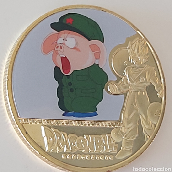 Trofeos y medallas: FANT&Aacute;STICA MONEDA DE ORO DE LA COLECCI&Oacute;N DE DRAGON BALL. REF S2 M 14 CG. - Foto 1