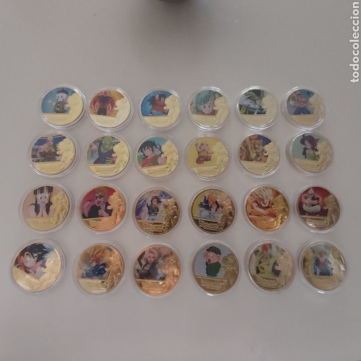 Trofeos y medallas: FANT&Aacute;STICA MONEDA DE ORO DE LA COLECCI&Oacute;N DE DRAGON BALL. REF S2 M 16 CG - Foto 7