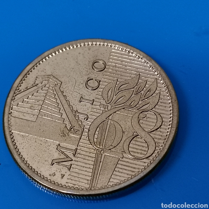 Trofeos y medallas: Moneda conmemorativa de M&eacute;xico 88 1988 - Foto 2