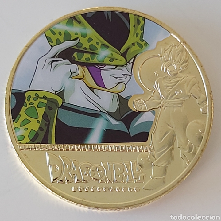 Trofeos y medallas: FANT&Aacute;STICA MONEDA DE ORO DE LA COLECCI&Oacute;N DE DRAGON BALL. REF S3 M 22 CG - Foto 3
