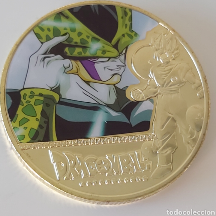 Trofeos y medallas: FANT&Aacute;STICA MONEDA DE ORO DE LA COLECCI&Oacute;N DE DRAGON BALL. REF S3 M 22 CG - Foto 1