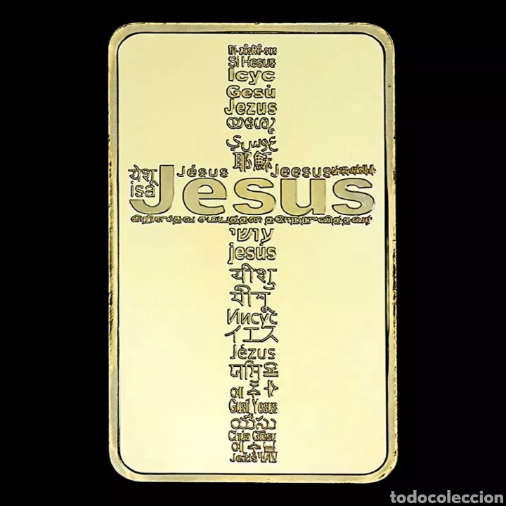 Trofeos y medallas: EXCLUSIVO LINGOTE DE ORO DE JESUS. REF S3 L - Foto 4