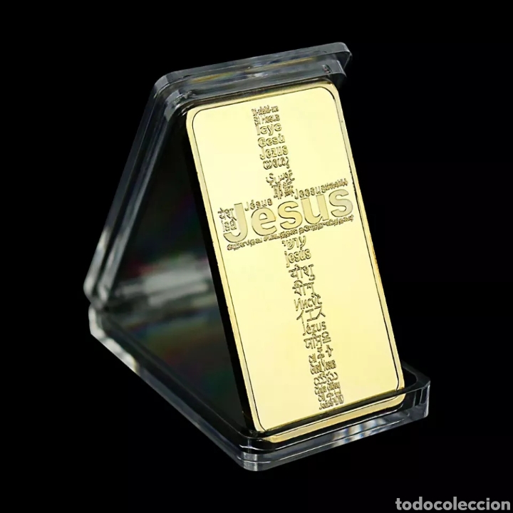 Trofeos y medallas: EXCLUSIVO LINGOTE DE ORO DE JESUS. REF S3 L - Foto 5