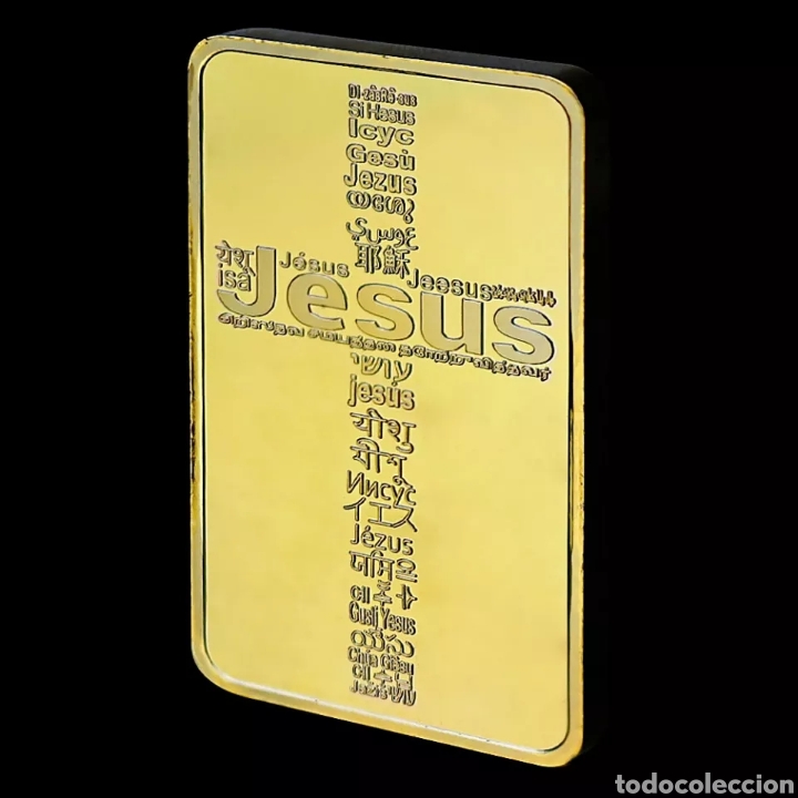 Trofeos y medallas: EXCLUSIVO LINGOTE DE ORO DE JESUS. REF S3 L - Foto 6