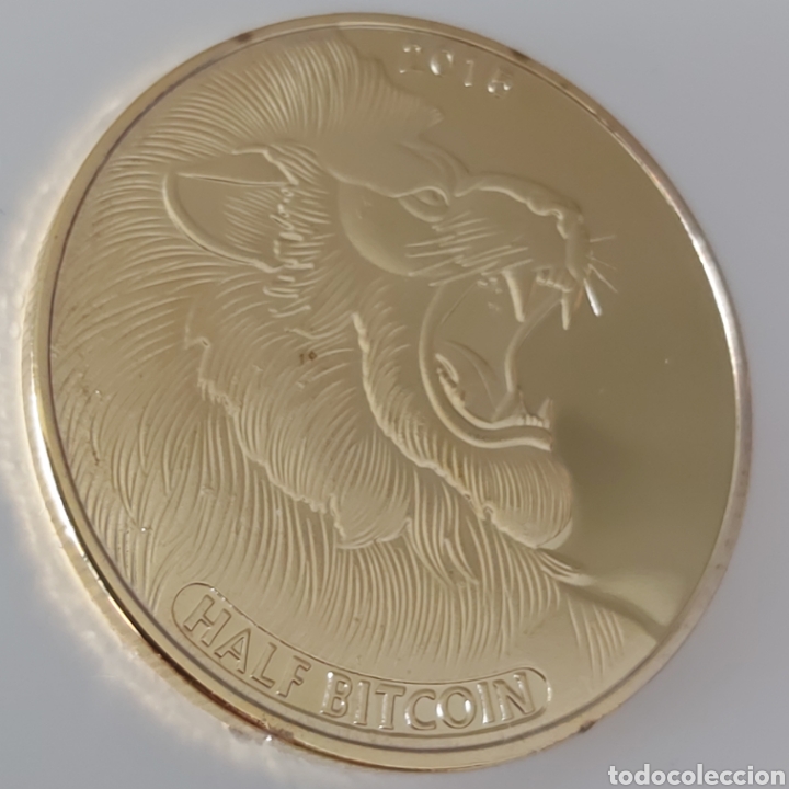 Trofeos y medallas: FABULOSA MONEDA DE ORO DE MEDIO BITCOIN (HALF BITCOIN). REF S3 M - Foto 2