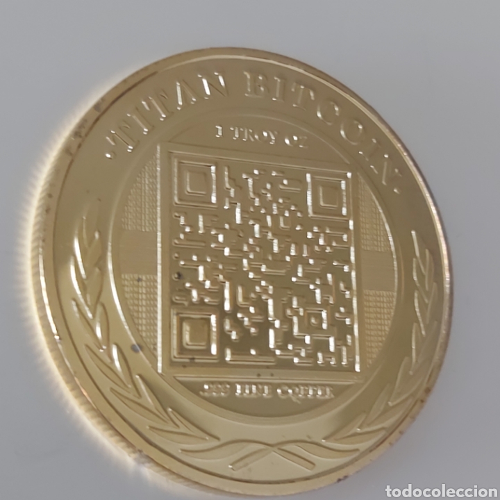 Trofeos y medallas: FABULOSA MONEDA DE ORO DE MEDIO BITCOIN (HALF BITCOIN). REF S3 M - Foto 3