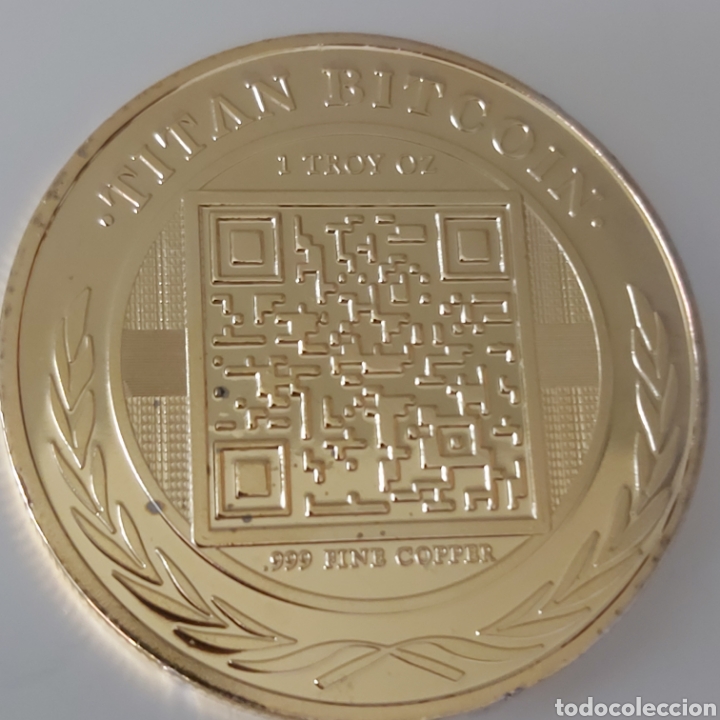 Trofeos y medallas: FABULOSA MONEDA DE ORO DE MEDIO BITCOIN (HALF BITCOIN). REF S3 M - Foto 4