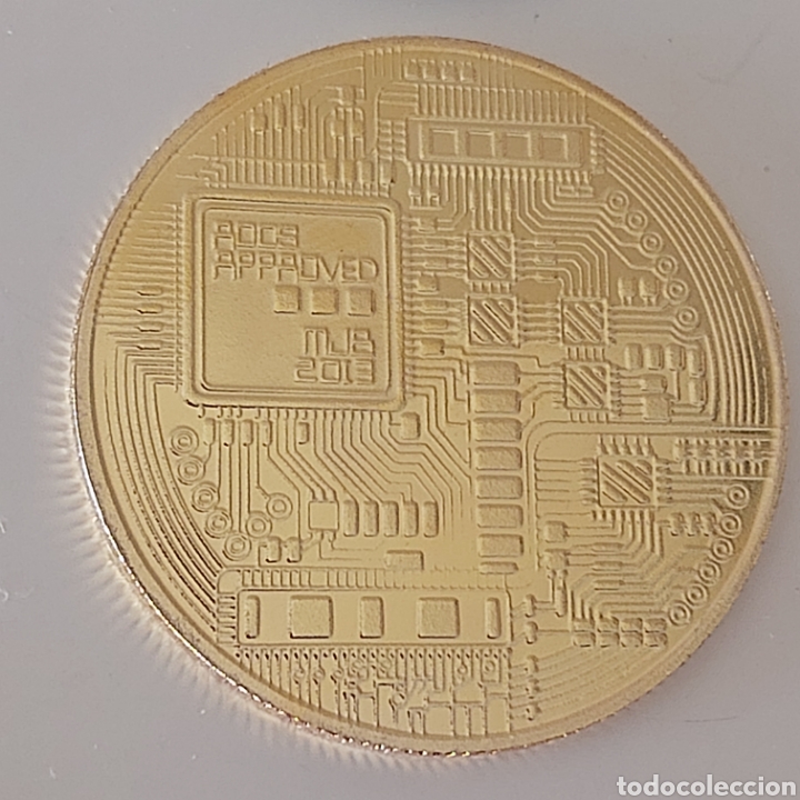 Trofeos y medallas: PRECIOSA MONEDA BITCOIN DE ORO. REF S4 M CG - Foto 2