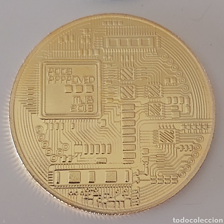 Trofeos y medallas: PRECIOSA MONEDA BITCOIN DE ORO. REF S4 M CG - Foto 3