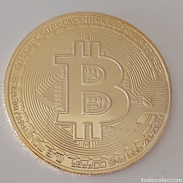 Trofeos y medallas: PRECIOSA MONEDA BITCOIN DE ORO. REF S4 M CG - Foto 1