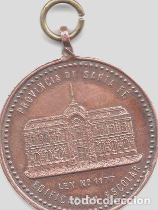 Trofeos y medallas: medalla edificacion escolar rosario 1904 - Foto 1