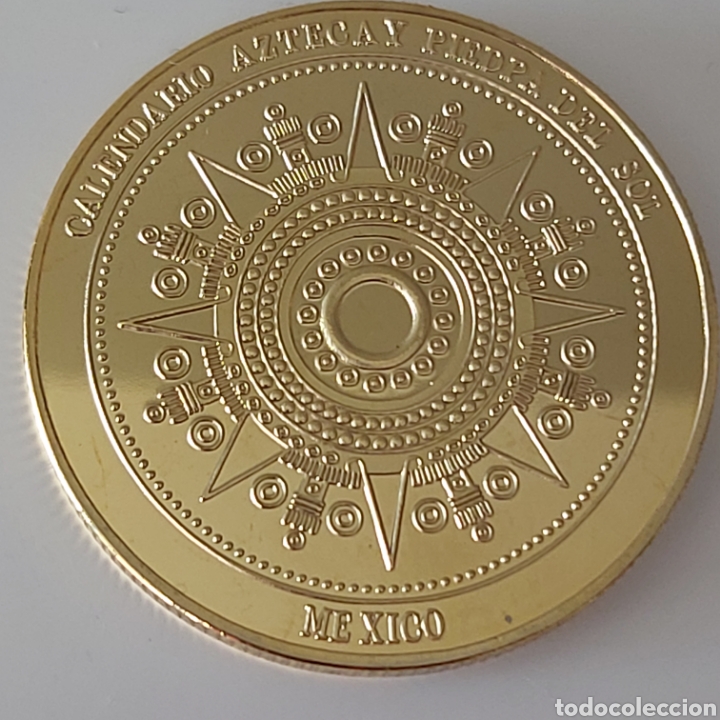 Trofeos y medallas: EXCLUSIVA MONEDA DE ORO AZTECA. REF S3 M - Foto 5