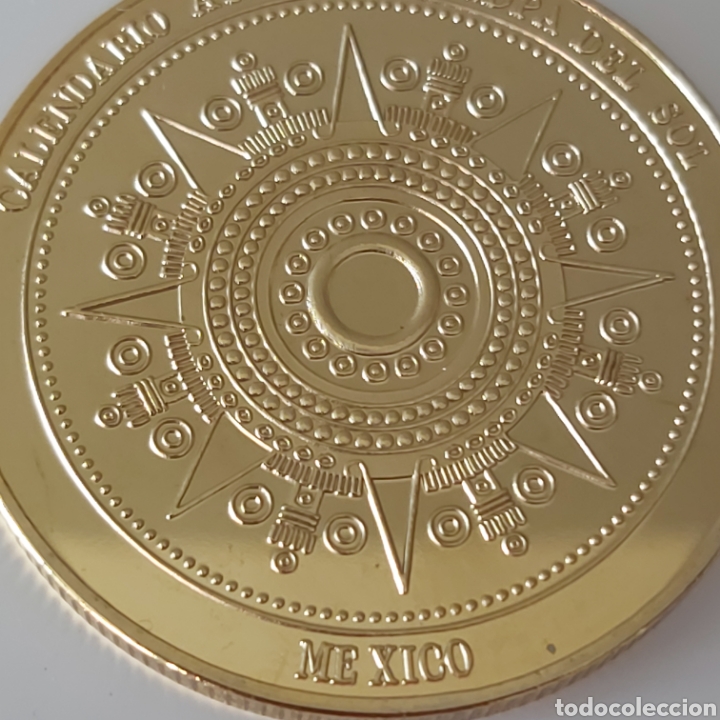 Trofeos y medallas: EXCLUSIVA MONEDA DE ORO AZTECA. REF S3 M - Foto 6