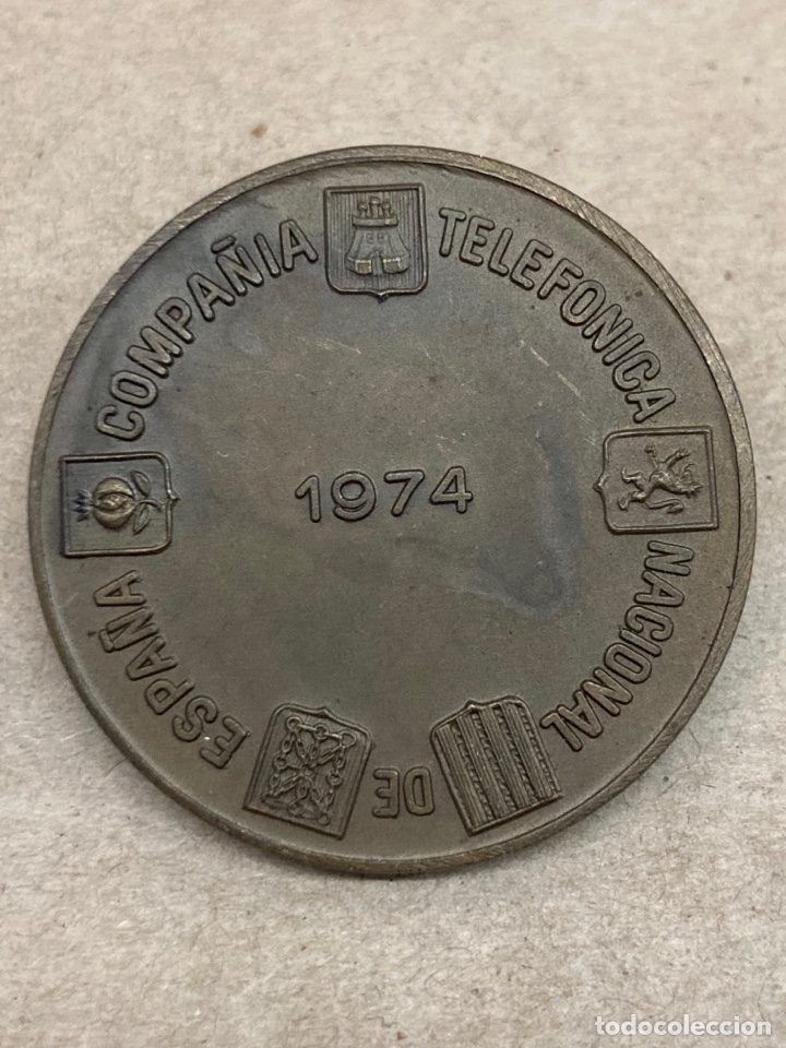 Trofeos y medallas: Medalla conmemorativa 1974 telef&oacute;nica - Foto 2