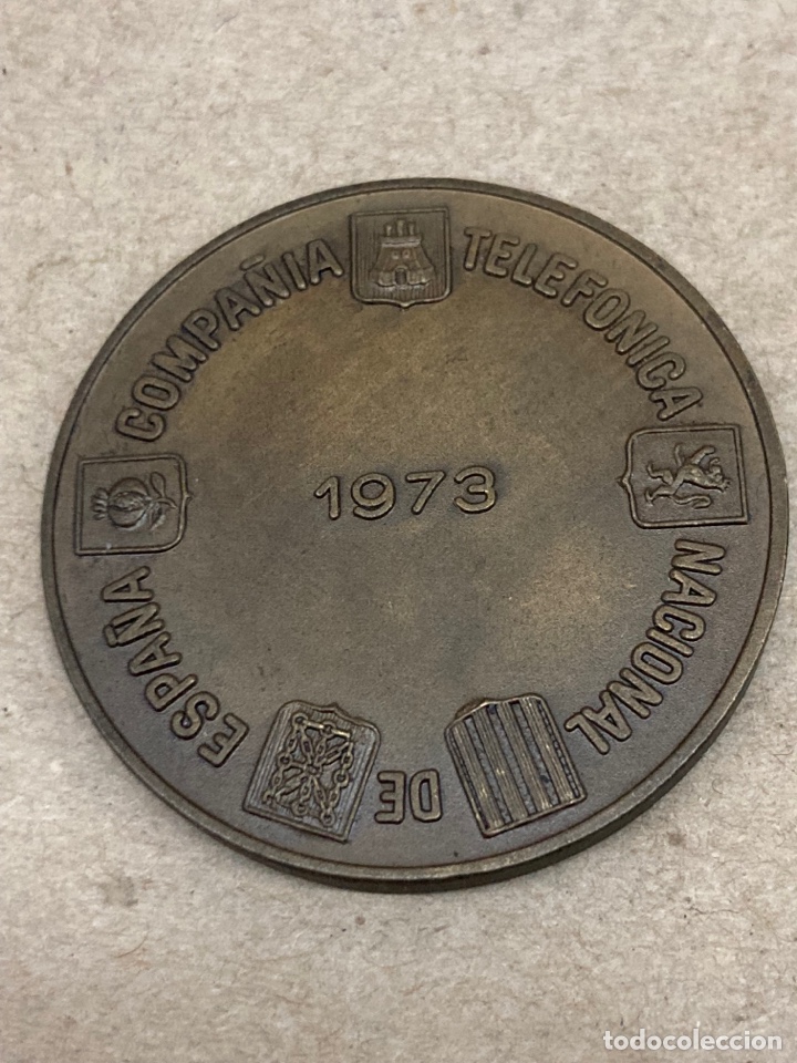Trofeos y medallas: Medalla conmemorativa 1973 telef&oacute;nica - Foto 2