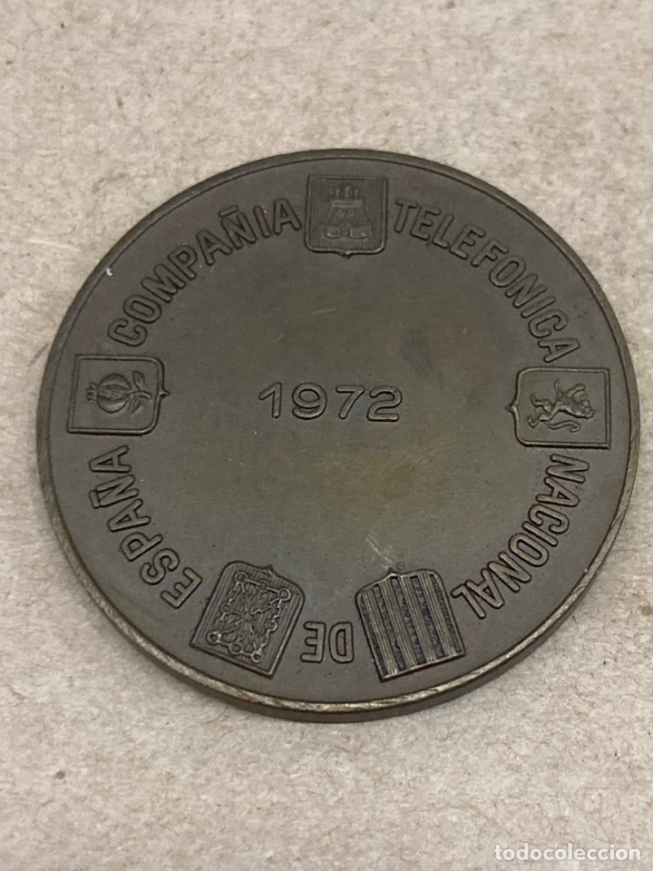 Trofeos y medallas: Medalla conmemorativa 1972 telef&oacute;nica - Foto 2