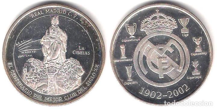 Trofeos y medallas: MEDALLA REAL MADRID CENTENARIO. 1902-2002. LA CIBELES - Foto 1