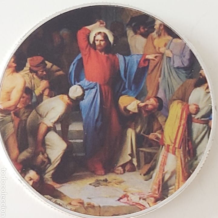 Trofeos y medallas: FANT&Aacute;STICA MONEDA DE PLATA CON MOTIVOS RELIGIOSOS. REF S3 M CG - Foto 1