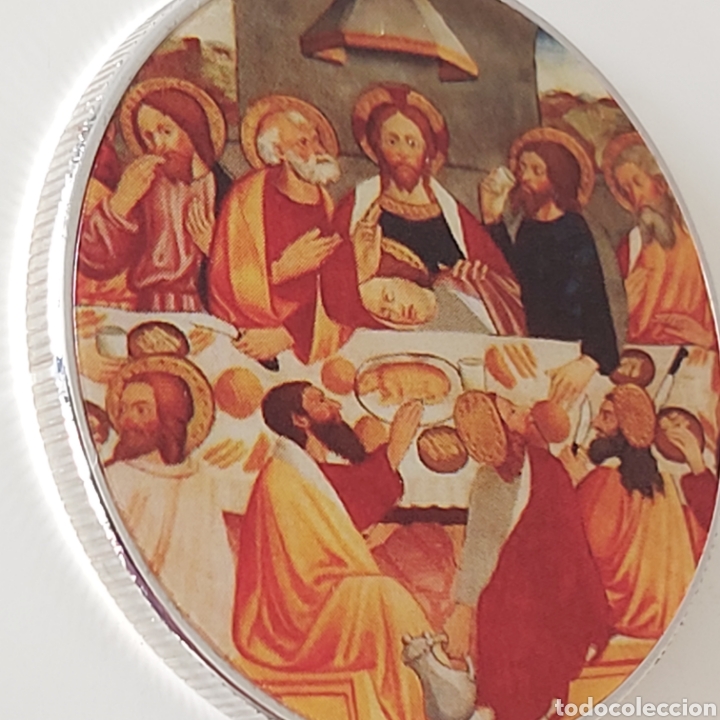 Trofeos y medallas: MAGN&Iacute;FICA MONEDA DE PLATA CON MOTIVOS RELIGIOSOS. REF S3 M CG - Foto 3